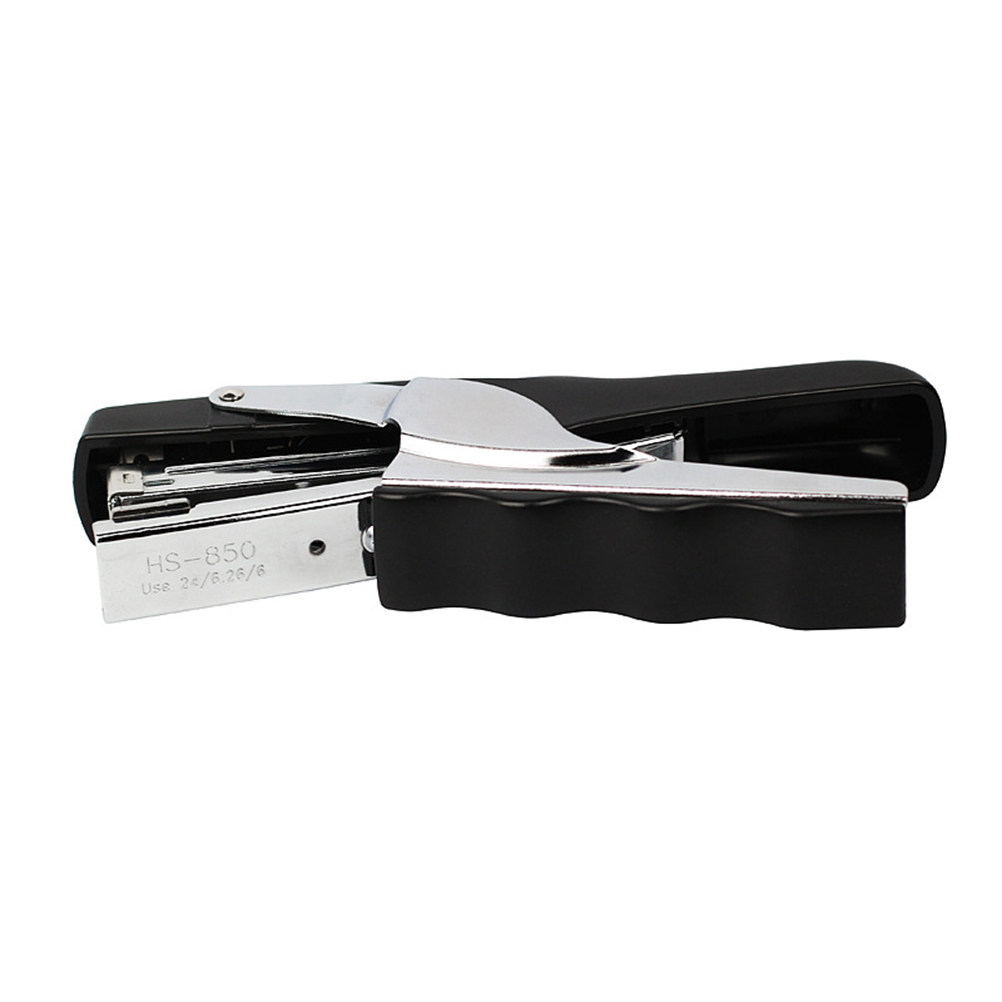 Stapler Heavy Duty - Szpilek ręczny z uchwytem, czarny, metalowy,