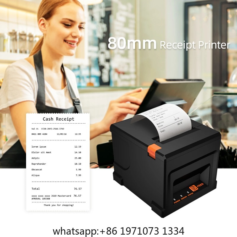 Receipt Printer - 【POS-8360】Drukarka paragonowa 80mm USB+LAN z automatycznym