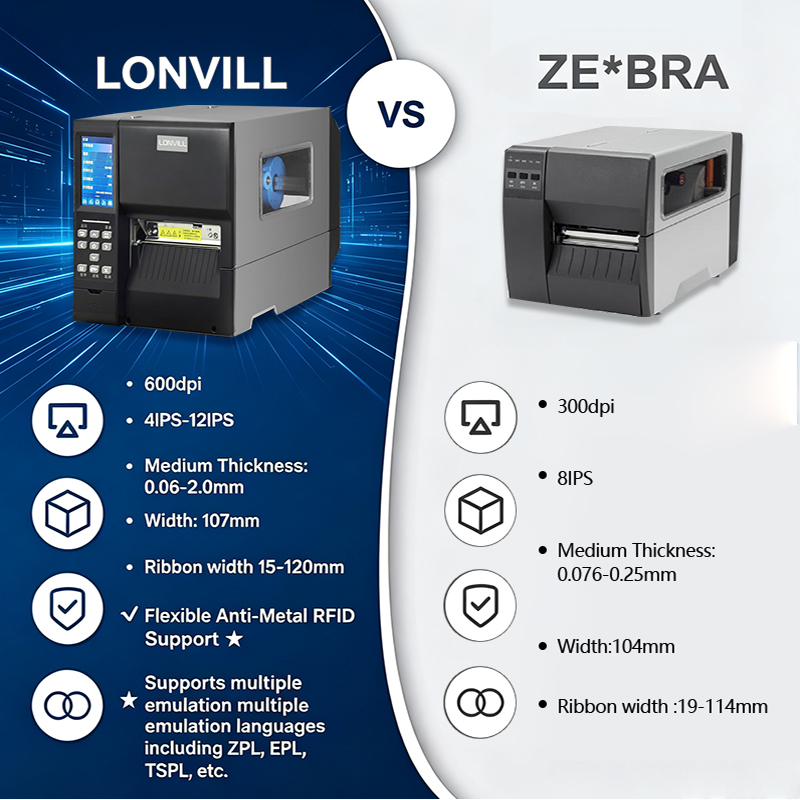 LONVILL – drukarka RFID do zas – Barcode Printer recenzja i cena